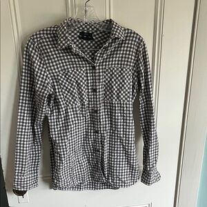 J. Crew Black and White Checkered Button Down Shirt